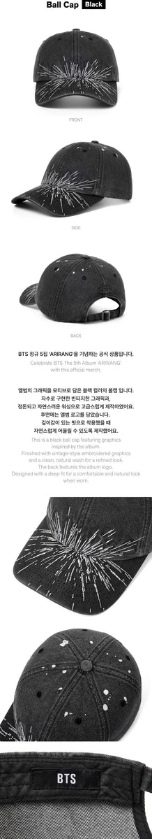 BTS - [ARIRANG] (5th Album OFFICIAL MD Ball Cap (Black