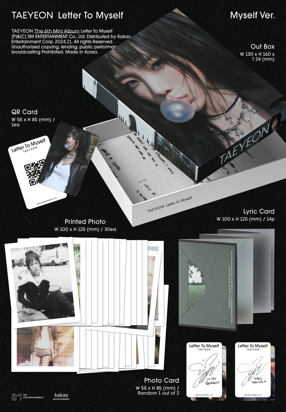 *Album specifications - Cover: 1 type - Printed photos: 30 types inserted - QR card: Insert 1 type - Lyrics card: 14p - Ph...