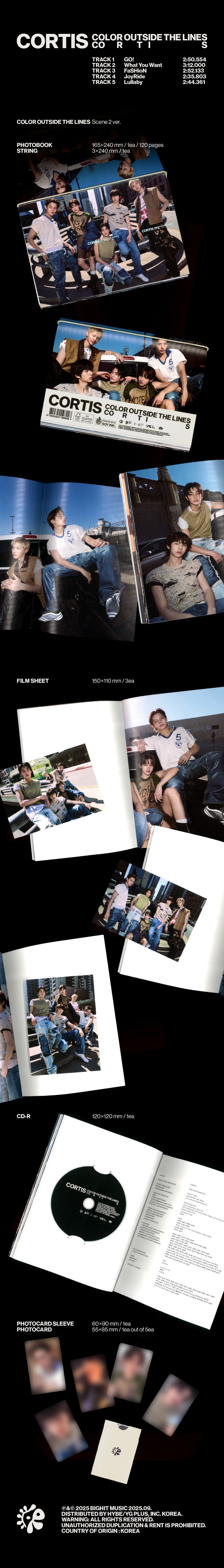 thumbnail image 2 of Cortis - 1st EP Color Outside The Lines Weverse Albums Version (Random Ver.) Extra Photocards 2 of 13