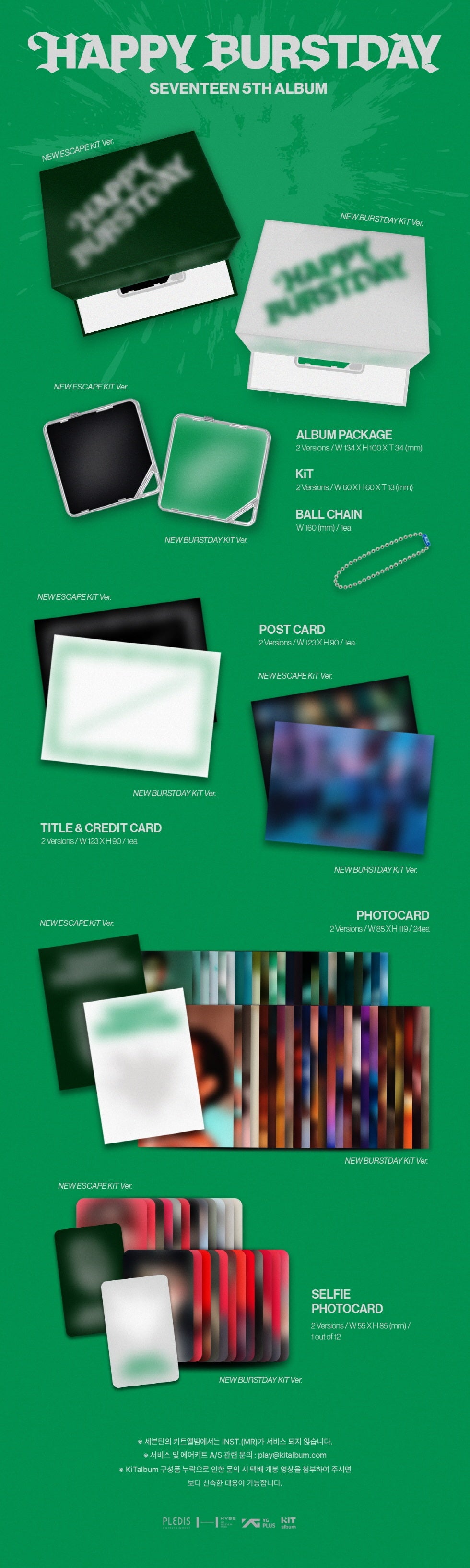 SEVENTEEN - [HAPPY BURSTDAY] 5th Album NEW ESCAPE KIT Version