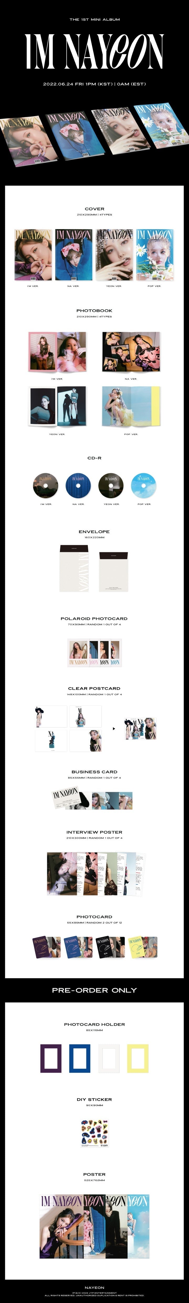 TWICE NAYEON - [IM NAYEON] (1st Mini Album I'M Version