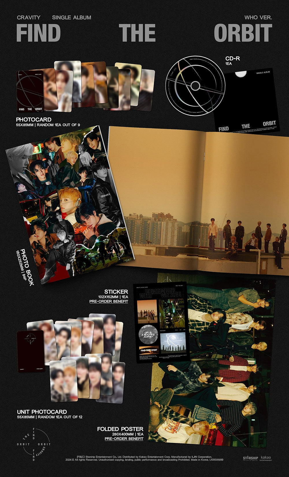 CRAVITY - [FIND THE ORBIT] 1st Single Album WHO Version