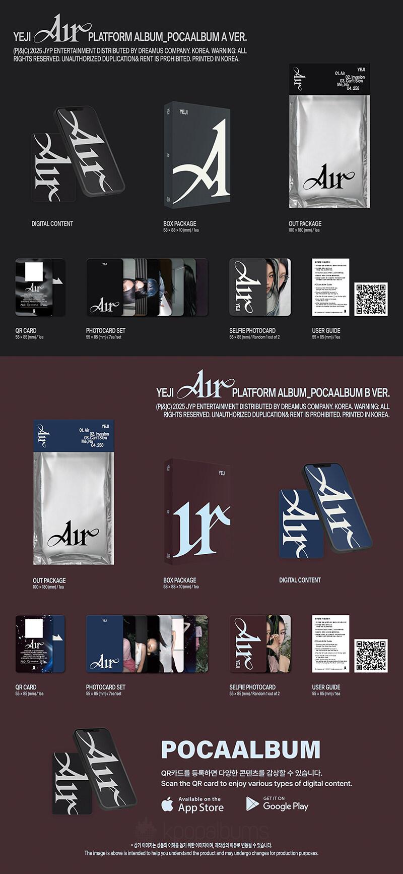 YEJI (ITZY) - [AIR] Album PLATFORM ALBUM POCAALBUM B Version – kpopalbums.com
