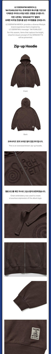 LE SSERAFIM - [SPAGHETTI] (OFFICIAL MD Zip-up Hoodie) – kpopalbums.com