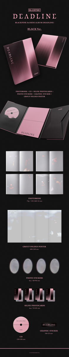 【4種セット】BLACKPINK 3rd MINI ALBUM BLACKPINK - [DEADLINE] (3rd Mini Album 4 Version (BLACK + PINK +