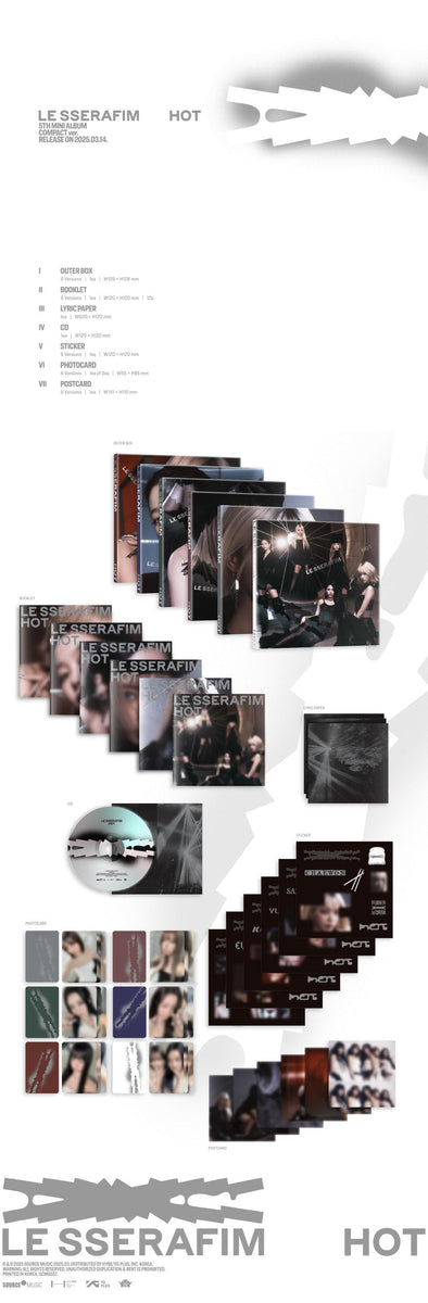 LE SSERAFIM HOT COMPACT WSG LD サクラ LE SSERAFIM - [HOT] 5th Mini Album COMPACT SAKURA Version
