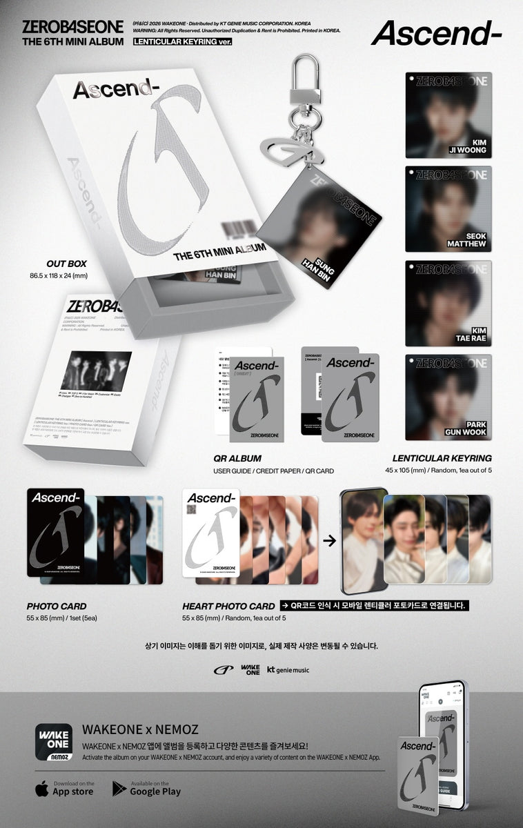 ZEROBASEONE - [ASCEND-] 6th Mini Album LENTICULAR KEYRING SUNG