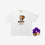 (PRE-ORDER) Stray Kids - [BAPE X Stray Kids] MD HAN QUOKKA BABY MILO TEE M + SCRUNCHIES (PURPLE) SET