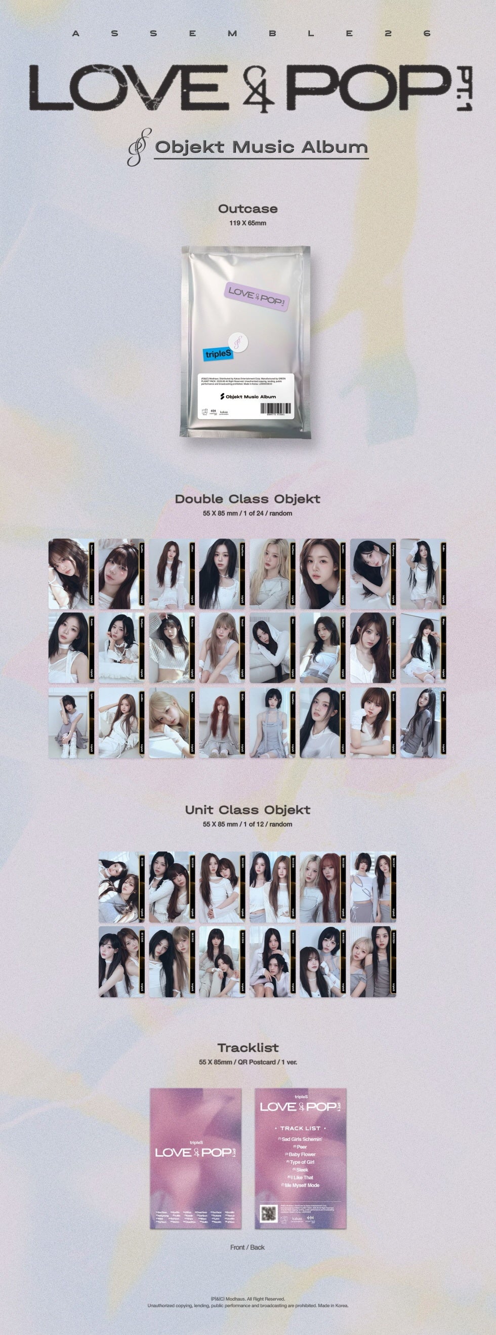 tripleS - [LOVE & POP PT.1] OBJEKT Music Album – kpopalbums.com