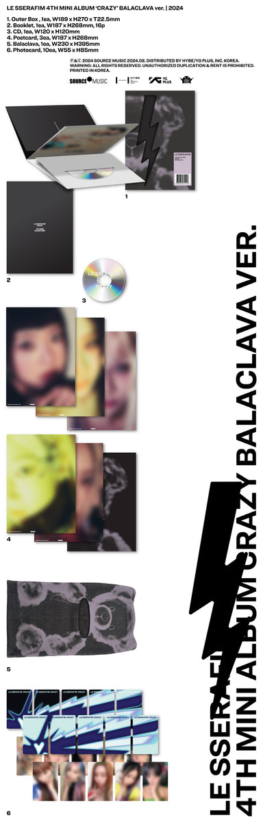 LE SSERAFIM - [CRAZY] 4th Mini Album BALACLAVA Version