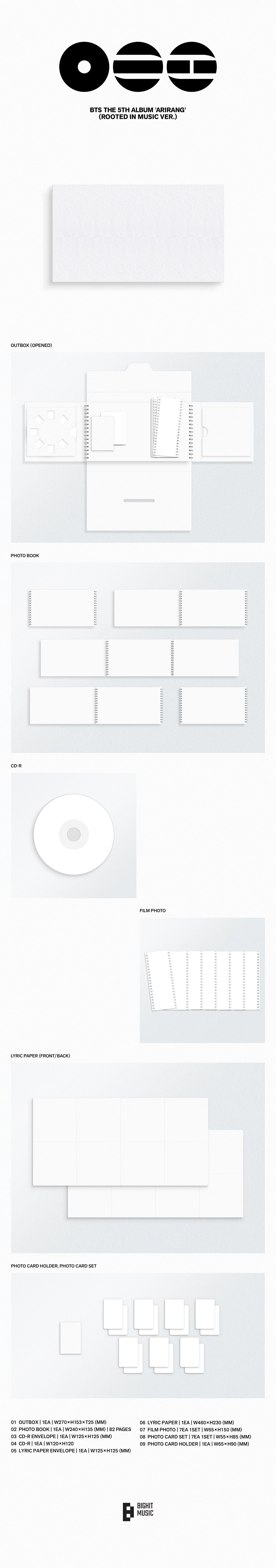 BTS アルバム BTS - [ARIRANG] 5th Album ROOTED IN MUSIC Version – kpopalbums.com