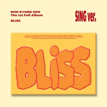 D.O. - [BLISS] 1st Full Album SING Version – kpopalbums.com