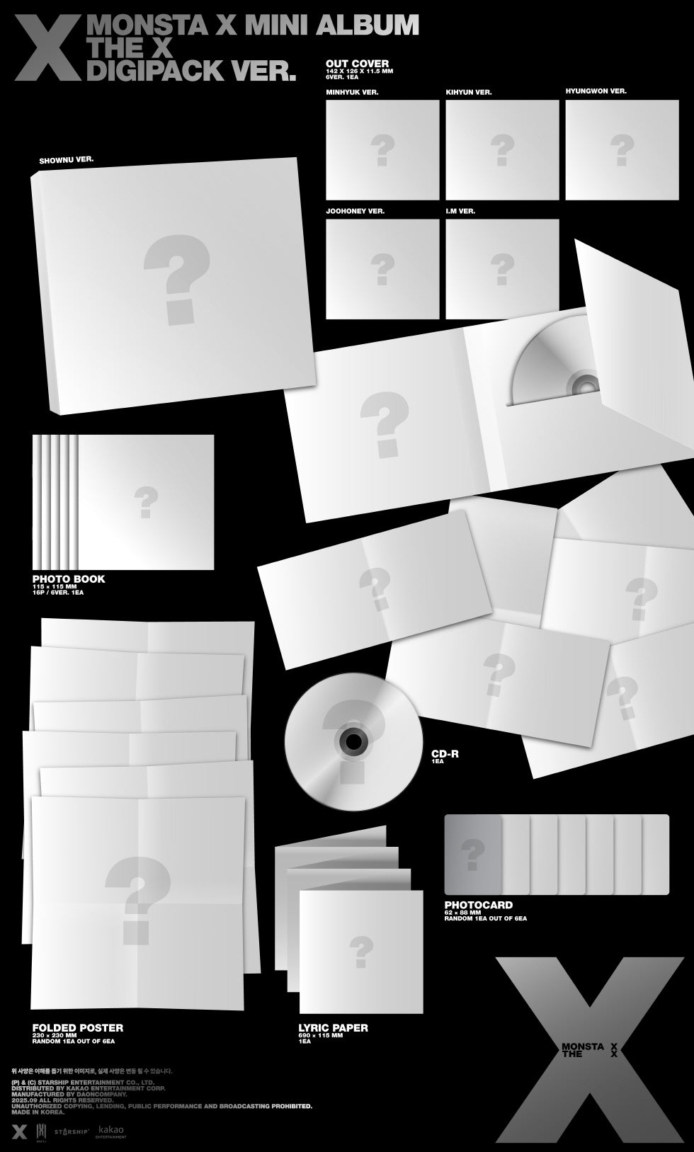 ミュージック k-pop CD MONSTA X - [THE X] 13th Mini Album DIGIPACK LIMITED KIHYUN