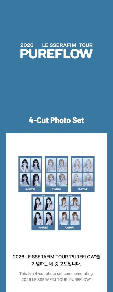 LE SSERAFIM - [PUREFLOW] (2026 TOUR OFFICIAL MD 4-Cut Photo Set