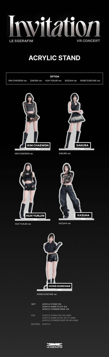 LE SSERAFIM - [VR CONCERT：INVITATION] (OFFICIAL MD Acrylic Stand