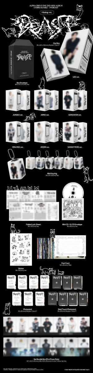 ALPHA DRIVE ONE 少年BEAST Hissing ver 35枚 ALPHA DRIVE ONE - [UNBREAKABLE : 少年BEAST] 2nd Mini Album HISSING