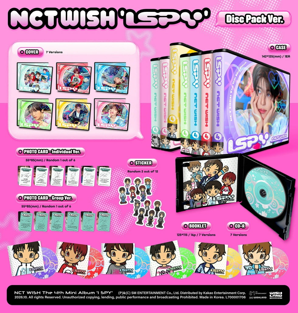 NCT WISH - [I SPY] 4th Mini Album DISC PACK RYO Version