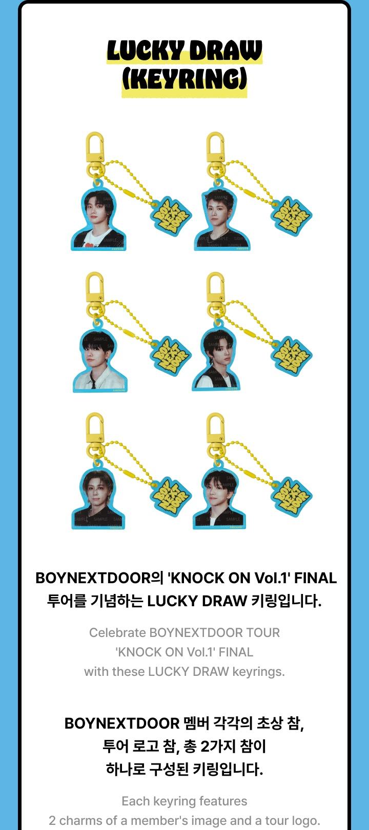 BOYNEXTDOOR - [KNOCK ON Vol.1] (FINAL TOUR MD Lucky Draw