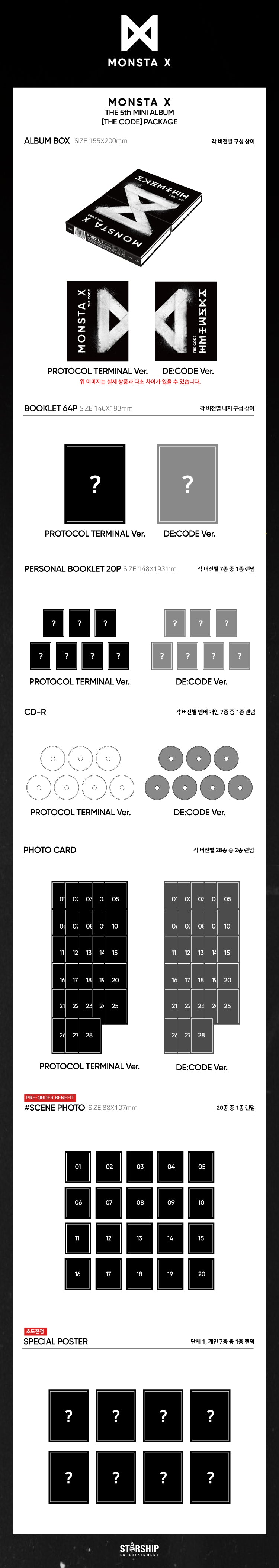 1 CD
1 Booklet (64 pages)
1 Personal Booklet (20 pages)
2 Photo Cards (random out of 28 types per version)
