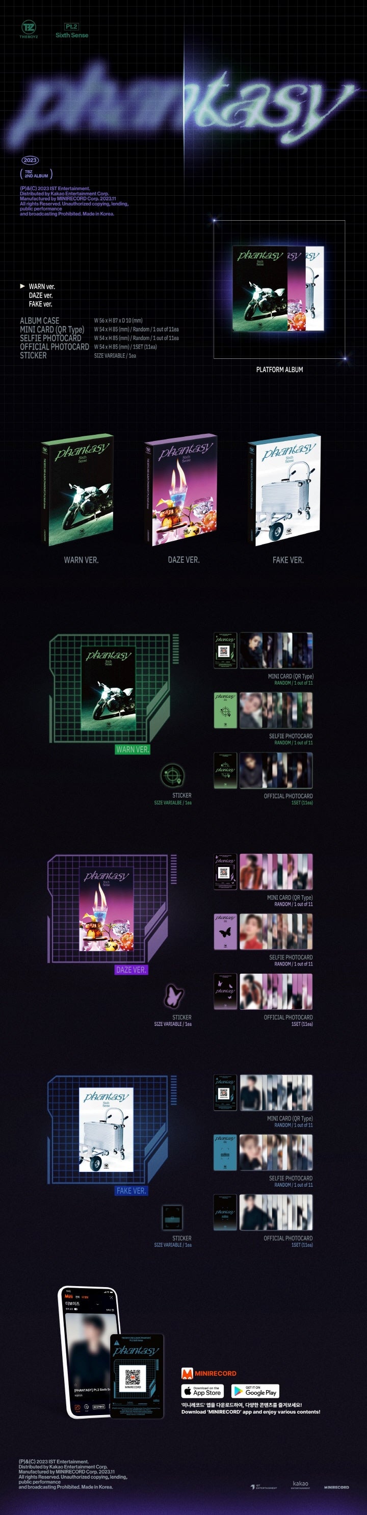 THE BOYZ PHANTASY Pt.2 Sixth Sense / 2ND FULL ALBUM(Platform
