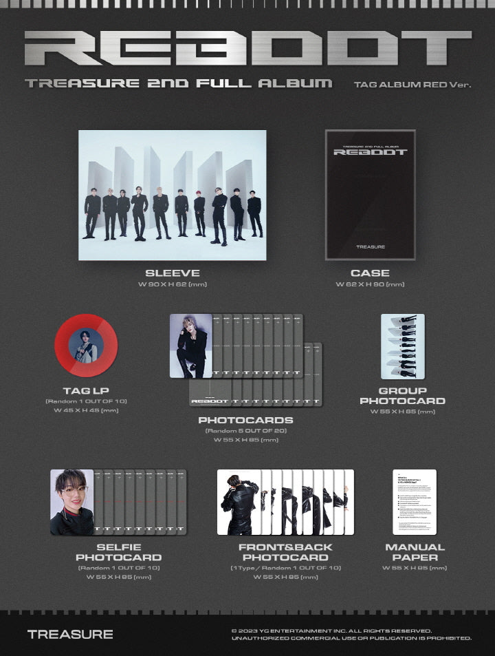 TREASURE - [REBOOT] (2nd Album YG TAG RED Version) – kpopalbums.com