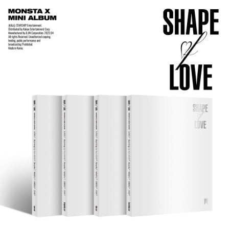MONSTA X - [SHAPE of LOVE] (11th Mini Album 4 Version SET)