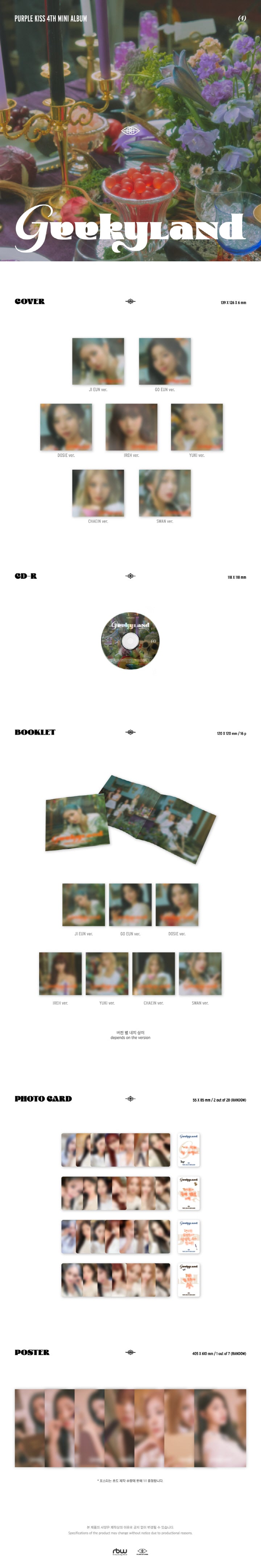 1 CD
1 Booklet (16 pages)
2 Photo Cards (random out of 28 types)