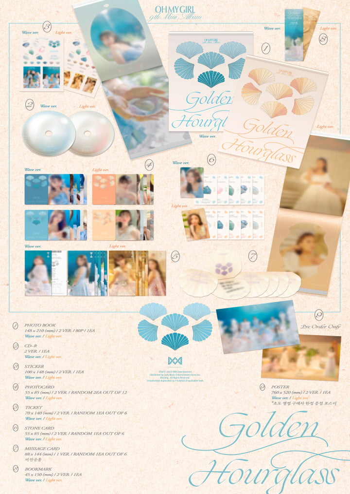 OH MY GIRL - [Golden Hourglass] (9th Mini Album WAVE Version