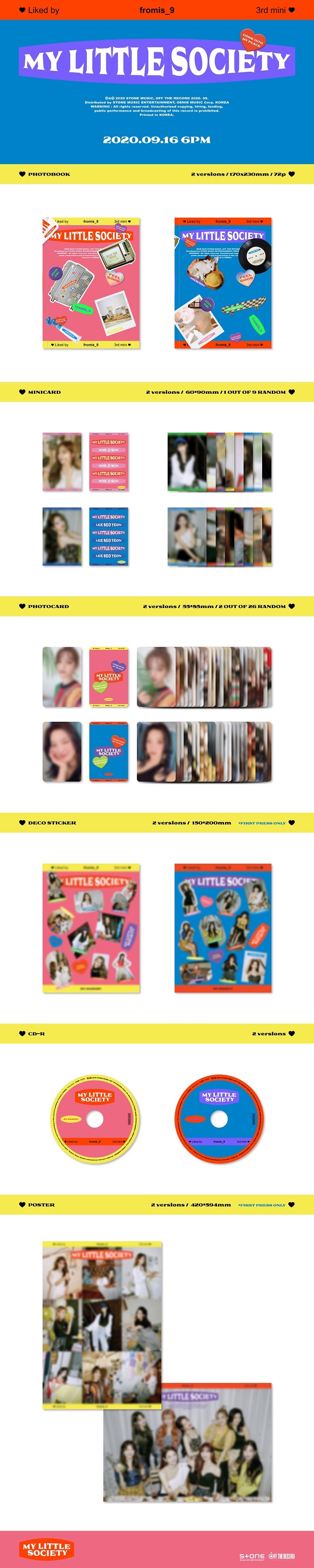 1 CD
1 Photo Book (72 pages)
1 Mini Card
2 Photo Cards
