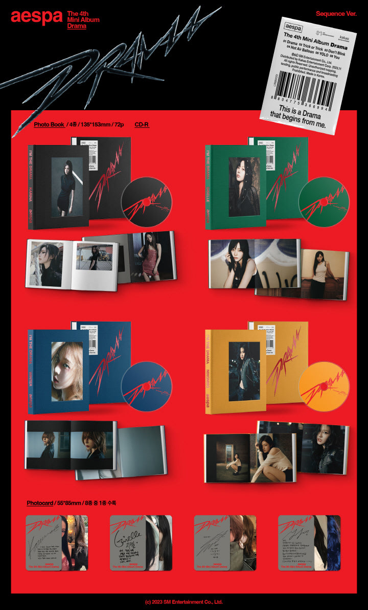 aespa Drama Sequence ver.　4人　セット　トレカ 1ec8da5a8aa019c5c57f6f5a4b885f