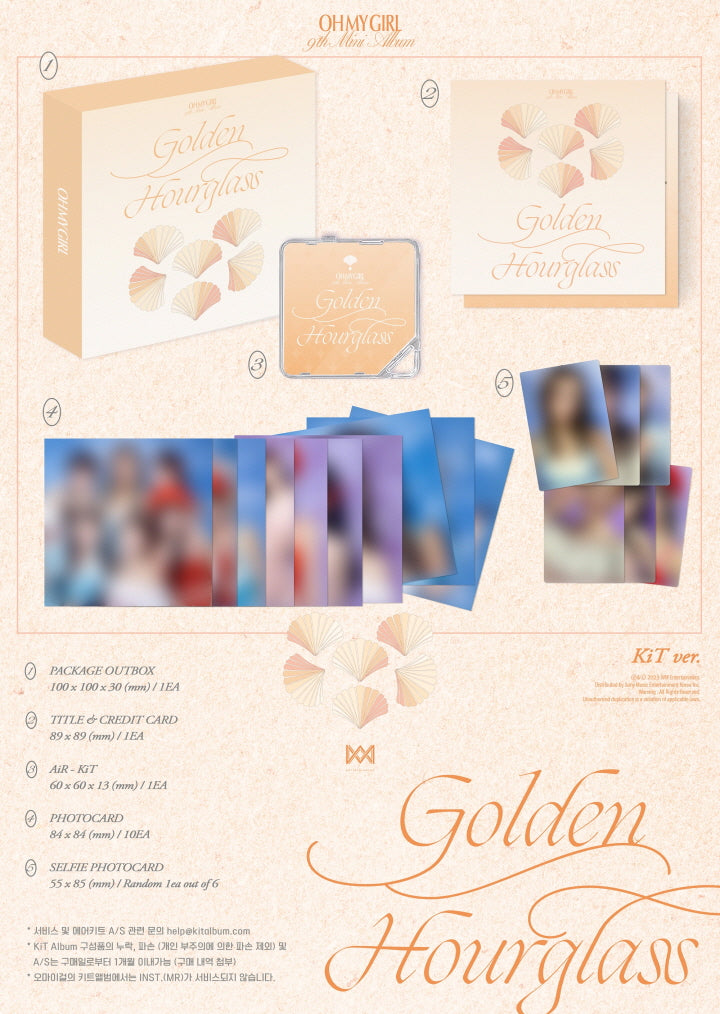 Group 'Oh My Girl''s 9th mini album [Golden Hourglass] will be released on July 24th at 6pm.