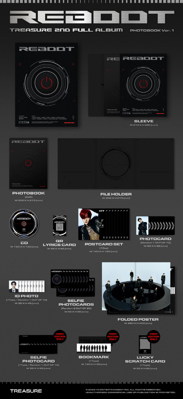 1 CD
1 Photo Book (84 pages)
1 QR Lyrics Card
10 Postcards
1 Photo Card (random out of 10 types)
1 ID Photo (random out of...