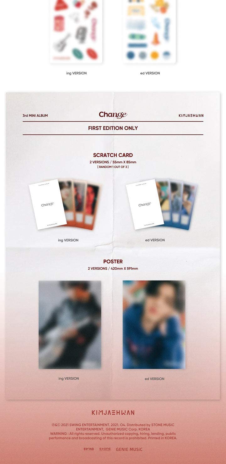 1 CD
1 Photo Book (72 pages)
1 Photo Card
1 Postcard
1 Lenticular
1 Bookmark
1 Illustration Sticker