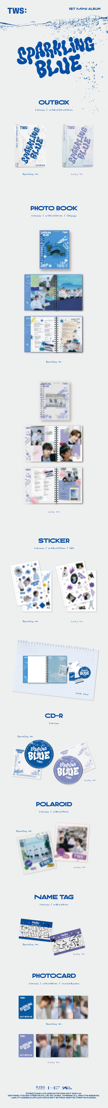 TWS - [SPARKLING BLUE] 1st Mini Album 2 Version SET