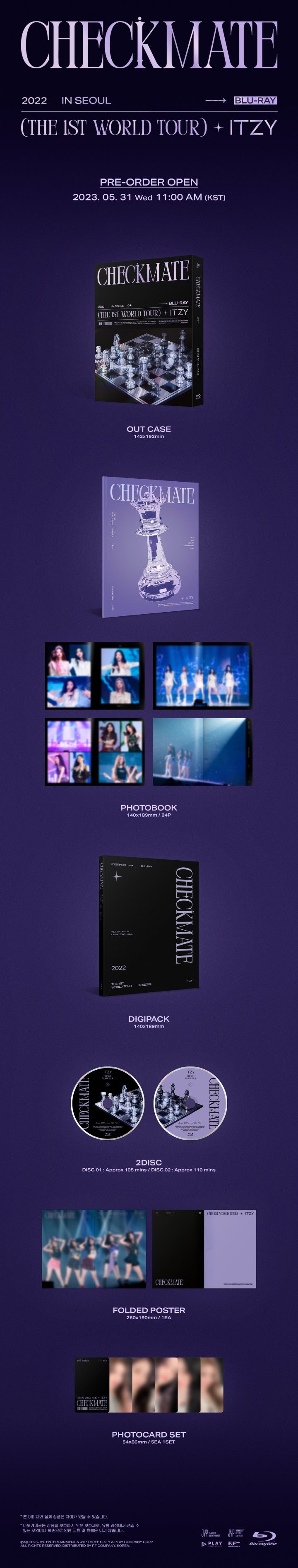 2 DISCs
1 Photobook (24 pages)
1 Folded Poster
5 Photo Cards