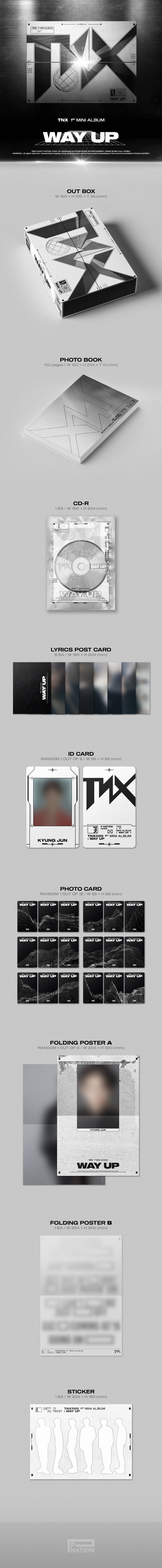 1 CD
1 Photo Book (152 pages)
8 Lyrics Post Cards
1 ID Card (random out of 6 types)
1 Photo Card (random out of 18 types)
...