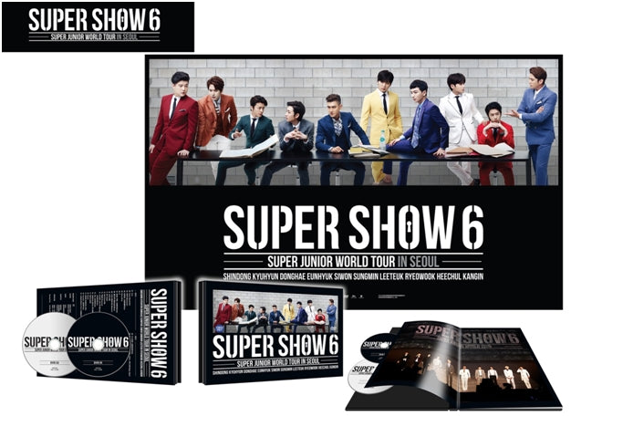 Super Junior-[SUPER SHOW 6] World Tour In SEOUL DVD (2 DISC)+Special Color Photo Book K-POP Sealed