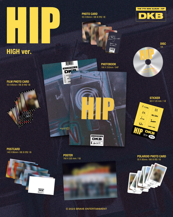 DKB - [HIP] (7th Mini Album HIGH Version) – kpopalbums.com