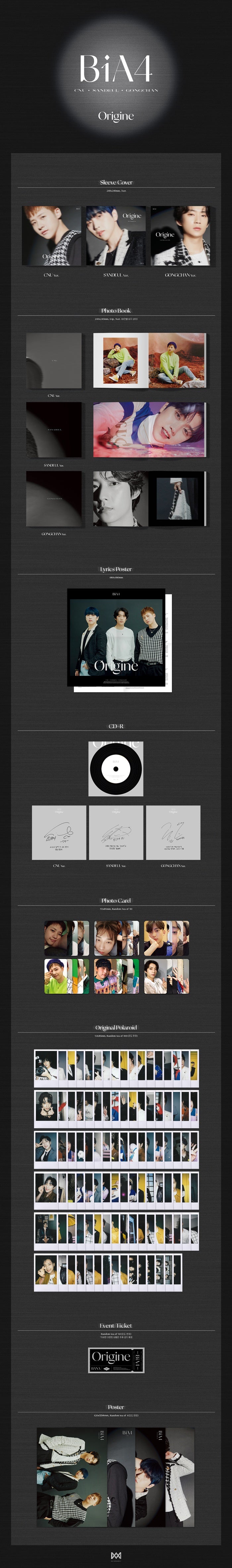 1 CD
1 Lyrics Poster 
1 Photo Book (64 pages)
3 Photo Cards