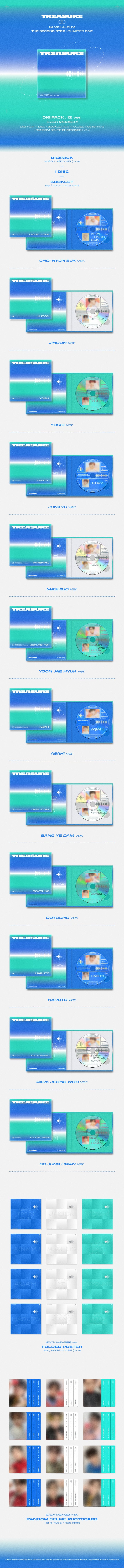TREASURE 1st MINI ALBUM [THE SECOND STEP : CHAPTER ONE] (DIGIPACK ver.) The boy group Treasure, who announced a successful...