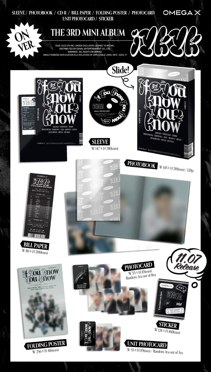 OMEGA X - [IYKYK] (3rd Mini Album RANDOM Version) – kpopalbums.com