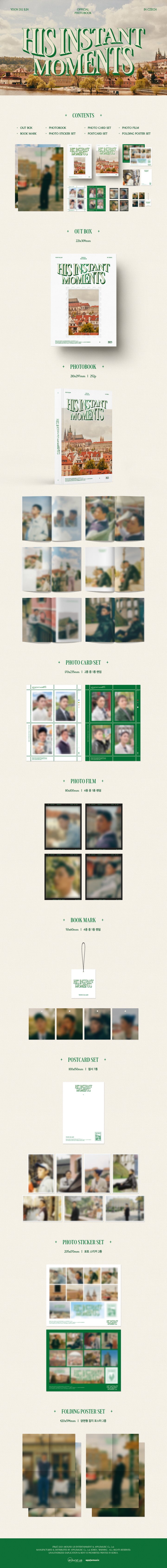 1 Photo Book (252 pages)
1 Photo Card Set (random out of 2 sets)
1 Photo Film (random out of 4 types)
1 Bookmark (random o...