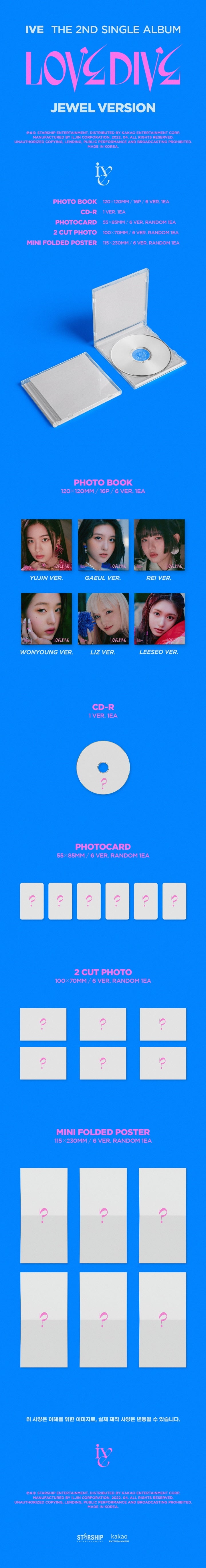 IVE - [LOVE DIVE] (2nd Single Album LIMITED Edition Jewel