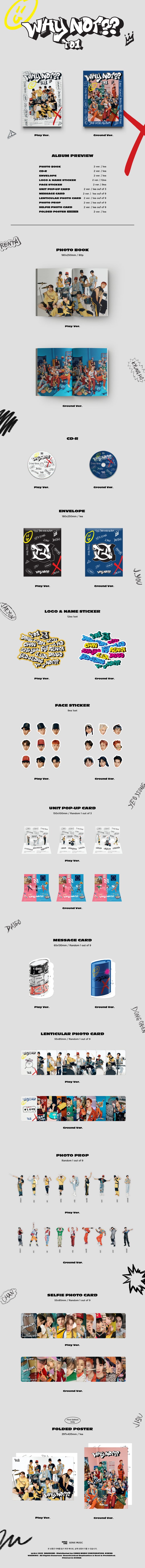 1 CD
1 Photo Book (80 pages)
1 Envelope
1 Logo & Name Sticker Set (12 stickers)
1 Face Sticker Set (9 stickers)
1 Unit Pop...
