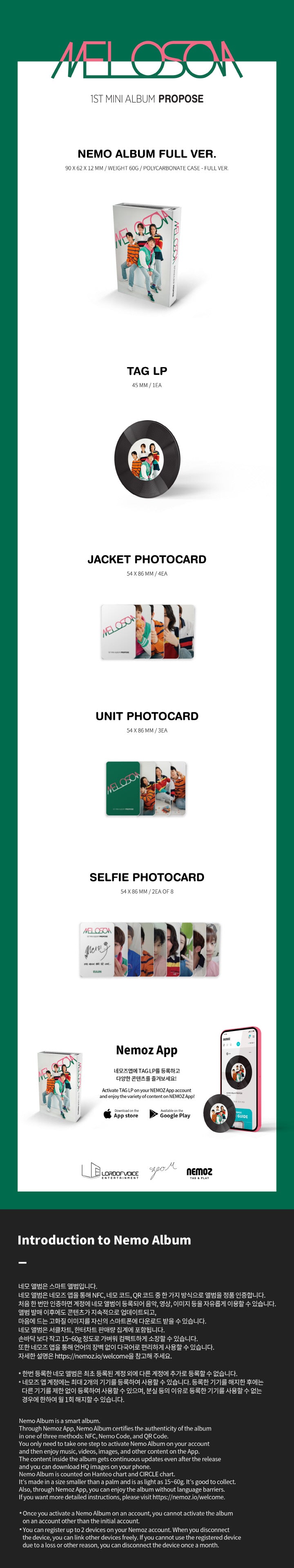 1 TAG LP
4 Jacket Photo Cards
3 Unit Photo Cards
2 Selfie Photo Cards (random out of 8 types)