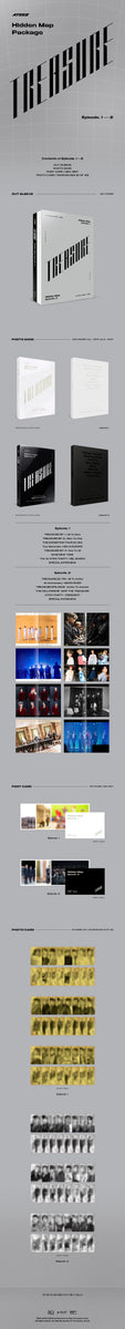 ATEEZ - [TREASURE : HIDDEN MAP PACKAGE] (Ep.1 + Ep.2 Photo Book