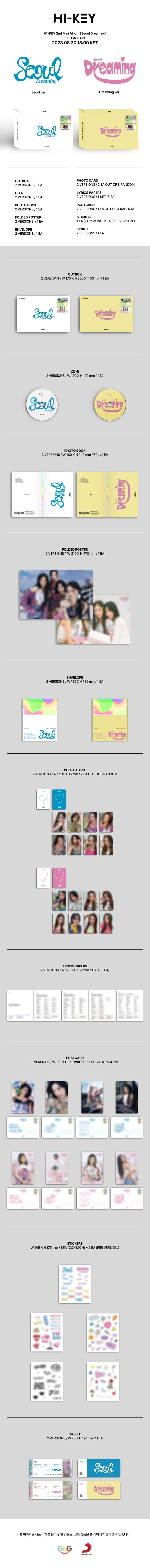 1 CD
1 Photo Book
1 Folded Poster
1 Envelope
2 Photo Cards (random out of 8 types)
5 Lyrics Papers
1 Postcard (random out ...