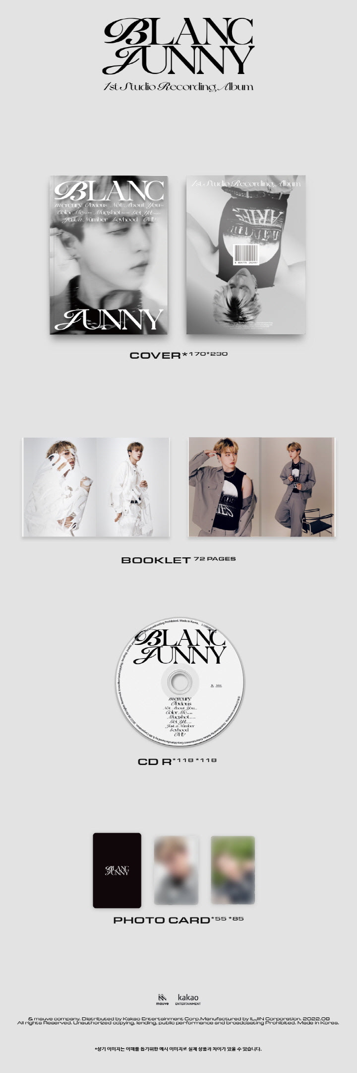 JUNNY 1st Studio Recording Album - blanc - “Color blanc made by me” JUNNY, who has been loved by listeners with trendy mus...