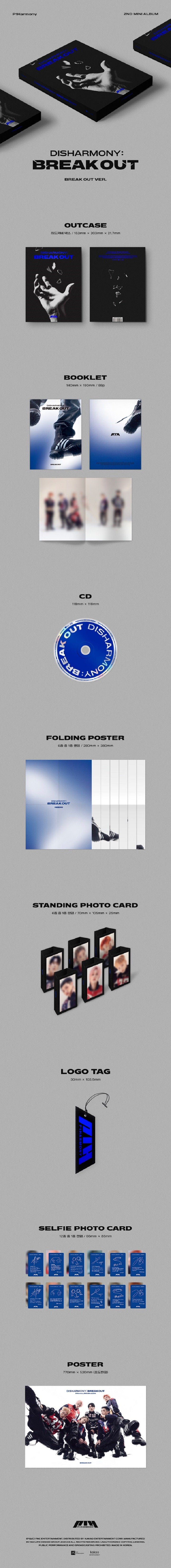 1 CD
1 Booklet (88 pages)
1 Folding Poster
1 Standing Photo Card (random out of 6 types)
1 Logo Tag
1 Selfie Photo Card (r...