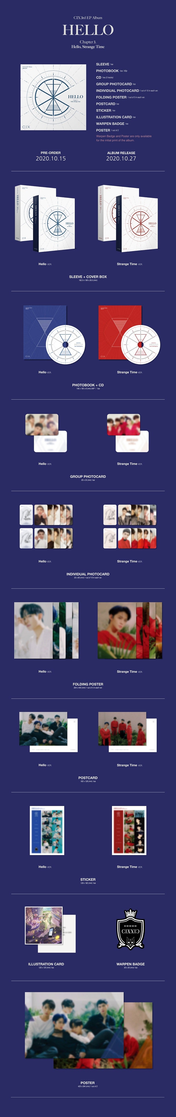 1 CD
1 Photo Book (84 pages)
1 Group Photo Card
1 Individual Photo Card (random out of 10 types)
1 Folding Poster (random ...